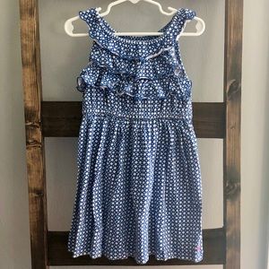Blue and white girls dress